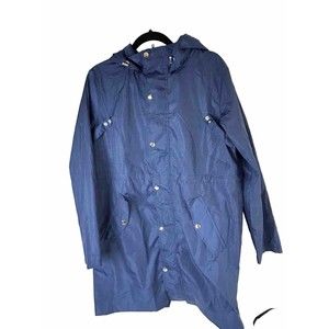 Avoogue Rain Jacket Womens Waterproof with Hood Light Blue L